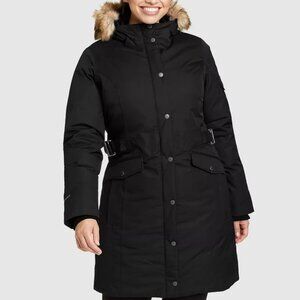 Eddie Bauer Waterproof Superior Down Stadium Coat Parka in Black – US XS